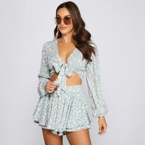 Long Sleeve Skort Set